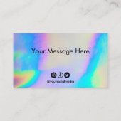 Aangepaste Faux Holographic Loyalty-Kaart Visitekaartje (Achterkant)