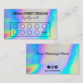 Aangepaste Faux Holographic Loyalty-Kaart Visitekaartje (Voorkant / Achterkant)