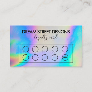 Aangepaste Faux holographic Loyalty-kaart Visitekaartje