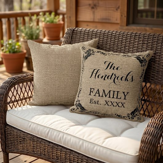 Aangepaste Faux Jute Stylish Trendy Welkom Buitenkussen