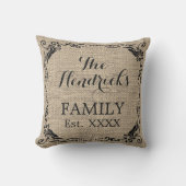 Aangepaste Faux Jute Stylish Trendy Welkom Buitenkussen (Voorkant)