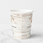 Aangepaste Faux Leaf Cutout Maple Syrup Papieren Bekers (Rechts)