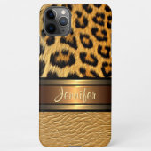 Aangepaste Faux Leopard Skin Pattern iPhone 12 iPhone Hoesje (Achterkant)