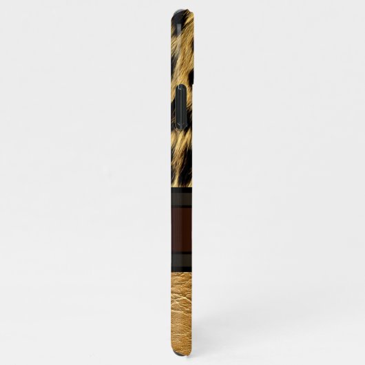 Aangepaste Faux Leopard Skin Pattern iPhone 12 iPhone Hoesje (Rechterkant)