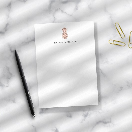 Aangepaste Faux Roos Gold Pineappel Post-it® Notes