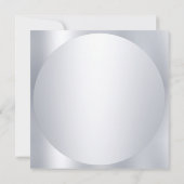 Aangepaste Faux Silver Monogram Simple Elegant Tre Notitiekaartje (Achterkant)