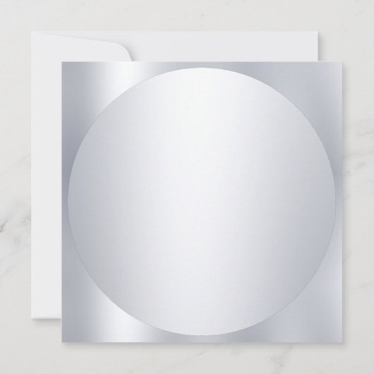 Aangepaste Faux Silver Monogram Simple Elegant Tre Notitiekaartje (Achterkant)