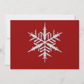 Aangepaste faux-zilversneeuwvlokken op donkerwitte feestdagenkaart (Achterkant)