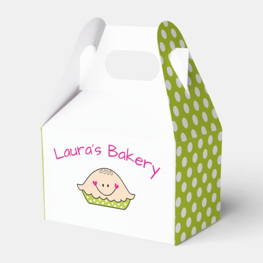 Aangepaste Favor Box Cute Pie Bedankdoosjes (Voorkant Zijde)