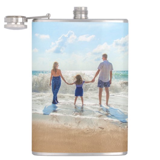 Aangepaste Favoriete Foto Fles Gepersonaliseerd Heupfles (Geopend)