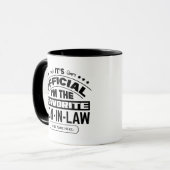 Aangepaste favoriete schoonzoon Officieel Grappige Mok (Voorkant links)
