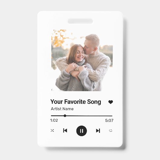 Aangepaste favoriete Song One-foto Badge (Voorzijde)