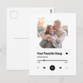 Aangepaste favoriete Song One-foto Briefkaart (Voorkant / Achterkant)