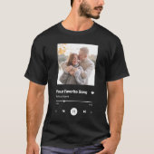 Aangepaste favoriete Song One-foto T-shirt (Voorkant)