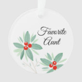 Aangepaste Favoriete tante Holiday Foto Ornament (voorkant)