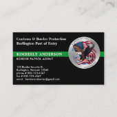 Aangepaste Federale Militaire Grenspatrouille Agen Visitekaartje (Voorkant)