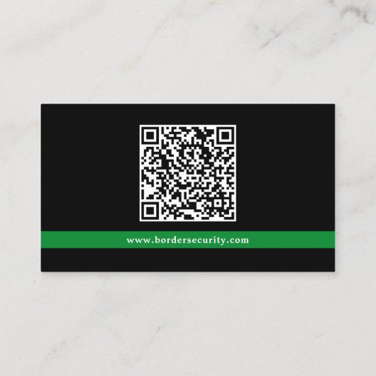 Aangepaste Federale Militaire Grenspatrouille QR C Visitekaartje (Achterkant)