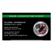 Aangepaste federale wetshandhaving Border Patrol L Magnetisch Visitekaartje (Voorkant)