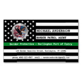 Aangepaste federale wetshandhaving Thin Green Line Magnetisch Visitekaartje (Voorkant)