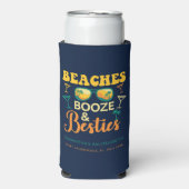 Aangepaste feest voor vrijgezellenparty Stranden D Seltzer Blikjeskoeler (Seltzer Voorkant)