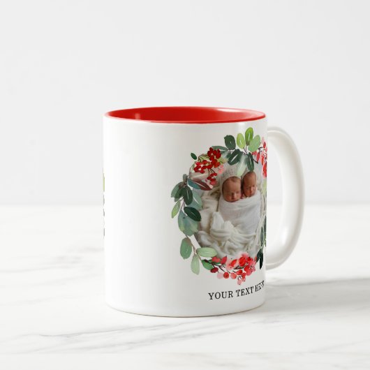 Aangepaste feestdag - Aangepaste foto - Aangepaste Tweekleurige Koffiemok (Voorkant rechts)