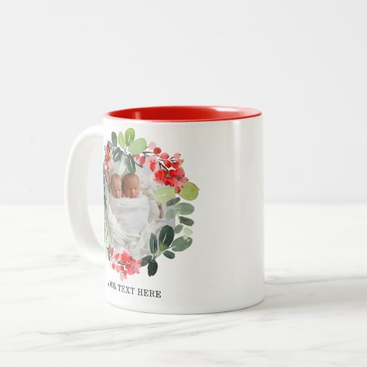 Aangepaste feestdag - Aangepaste foto - Aangepaste Tweekleurige Koffiemok (Voorkant links)