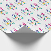 Aangepaste feestdag en feestelijke feestdagen cadeaupapier (Hoek)