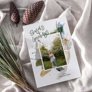 Aangepaste feestdag foto abstracte Seizoenen Gegro Feestdagenkaart