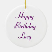 aangepaste feestdag keramisch ornament (Achterkant)