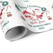 Aangepaste feestdag kerstmis cadeaupapier (Rol Hoek)