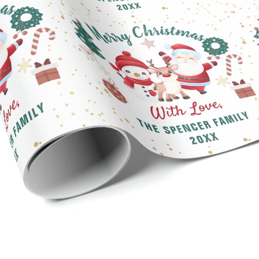 Aangepaste feestdag kerstmis cadeaupapier (Rol Hoek)