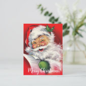 Aangepaste feestdag voor de  winnende kerstman feestdagenkaart (Staand voorkant)