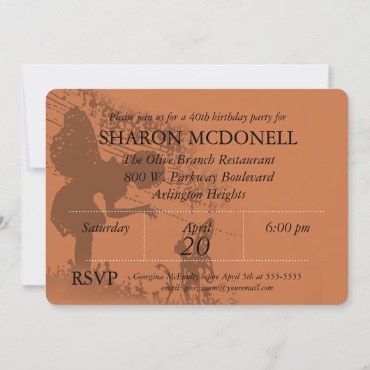 Aangepaste feestdag voor  feier kaart (Achterkant)