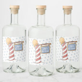 Aangepaste feestdag voor gebarsten handtekeningen likeurfles etiket (Flessen)