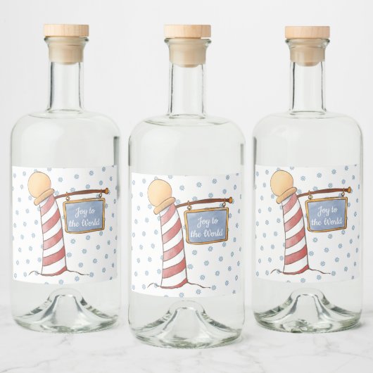 Aangepaste feestdag voor gebarsten handtekeningen likeurfles etiket (Flessen)