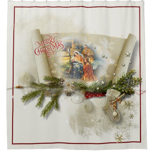 Aangepaste feestdag voor liefdevolle bundeling douchegordijn (Voorkant)