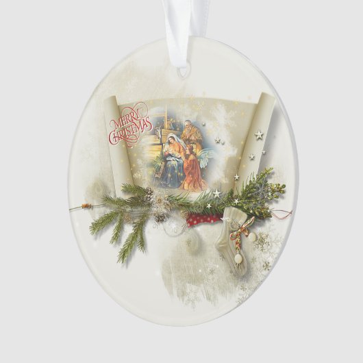 Aangepaste feestdag voor liefdevolle bundeling ornament (voorkant)