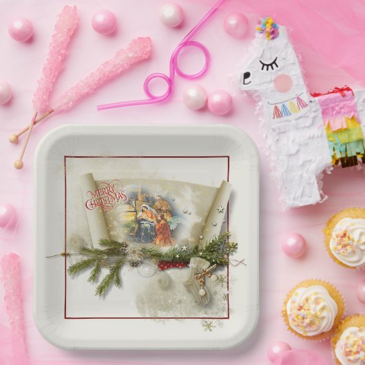 Aangepaste feestdag voor liefdevolle bundeling papieren bordje (Feest)