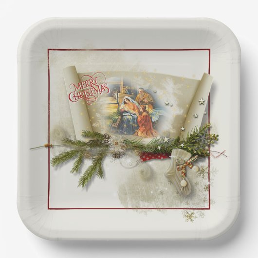 Aangepaste feestdag voor liefdevolle bundeling papieren bordje (Voorkant)