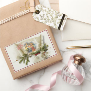 Aangepaste feestdag voor liefdevolle bundeling rechthoekige sticker