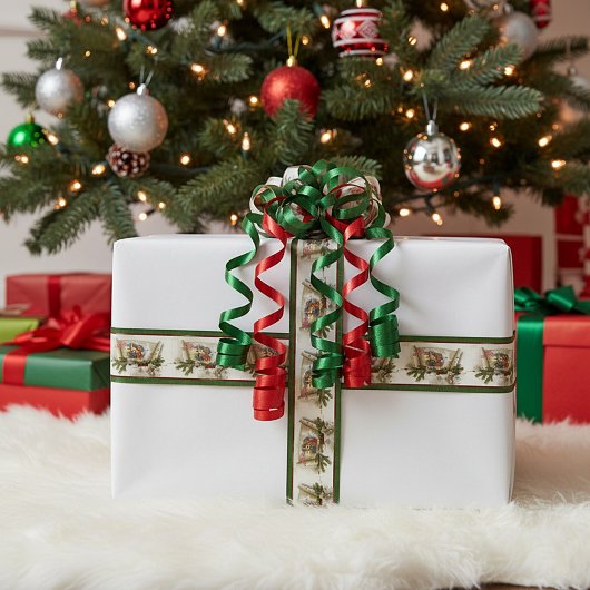 Aangepaste feestdag voor liefdevolle bundeling satijnen lint