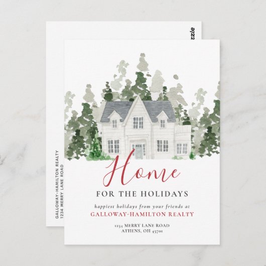 Aangepaste feestdag voor onroerend goed briefkaart (Voorkant / Achterkant)