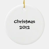 Aangepaste feestdag voor volleybalfamilie keramisch ornament (Achterkant)