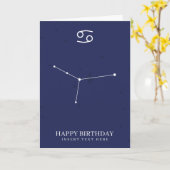 Aangepaste feestdag voor Zodiac Star-teken voor ka Kaart (Gele Bloem)