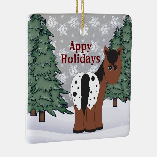 Aangepaste Feestdagen Appaloosa Horse Keramisch Ornament (Rechts)