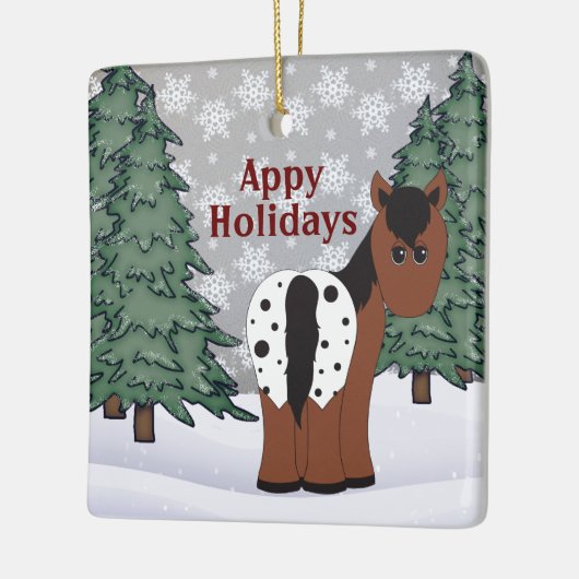 Aangepaste Feestdagen Appaloosa Horse Keramisch Ornament (Links)