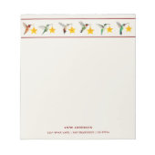 Aangepaste Feestdagen Kolibries Notitieblok (Voorkant)