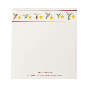 Aangepaste Feestdagen Kolibries Notitieblok