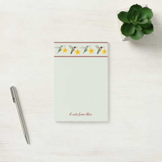 Aangepaste feestdagen Kolibries Post-it® Notes (Kantoor)