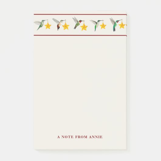 Aangepaste Feestdagen Kolibries Post-it® Notes (Voorkant)